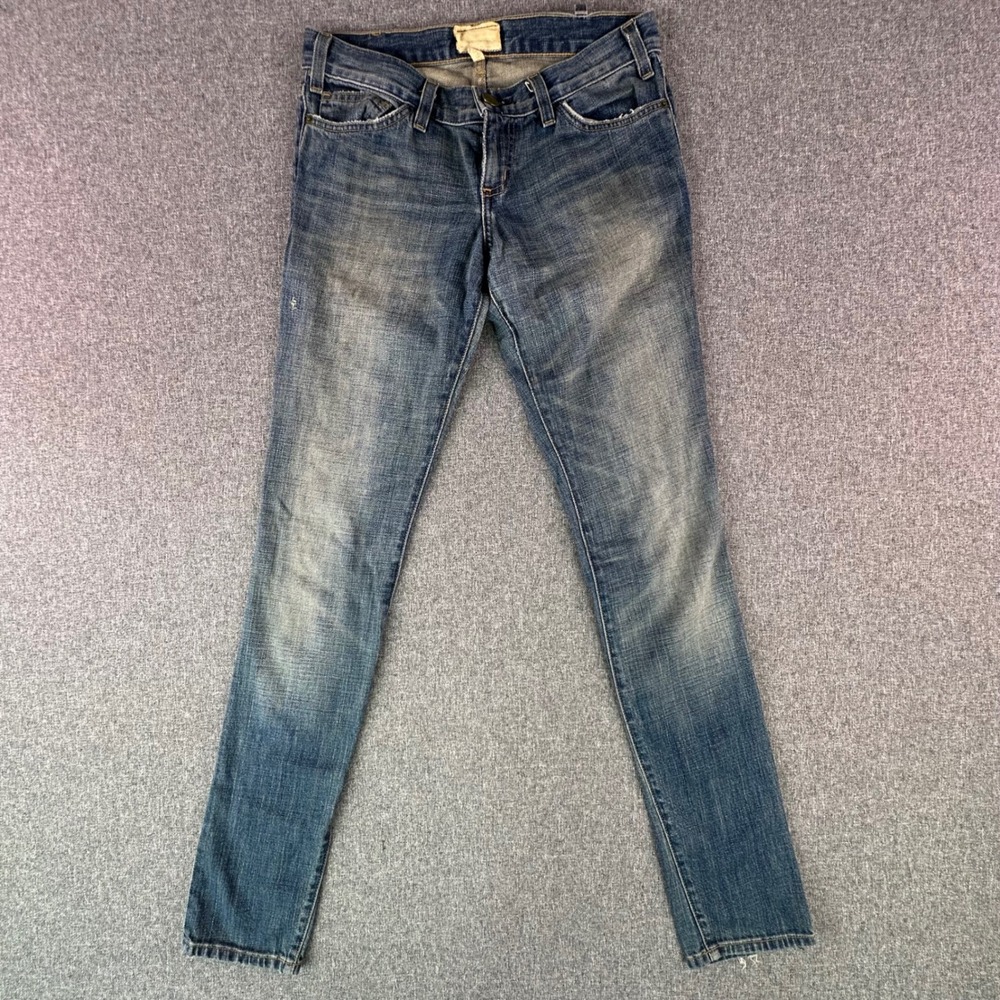 Current/Elliott Jeans Womens 26 Skinny Blue Distressed Low Rise